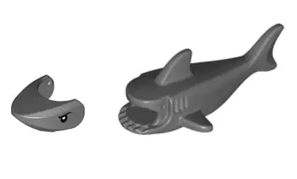 LEGO Tiere 14518c01pb01 Haifisch, dunkelgrau