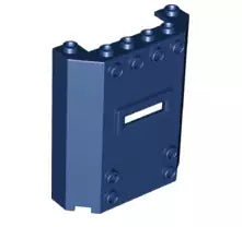 LEGO Wandelemente 22387 Burgwand mit Fensterschlitz 2x6x6, dunkelblau