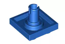 LEGO Sonderplatten 2476 Platte 2x2 mit Pin auf Unterseite, hellgrau