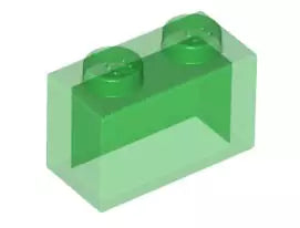 LEGO Steine 3065 Stein 2x1, transparent-grün