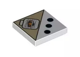 LEGO Fliesen 3068bpb0194 Fliese 2x2 mit Punkt und Mumie, weiß