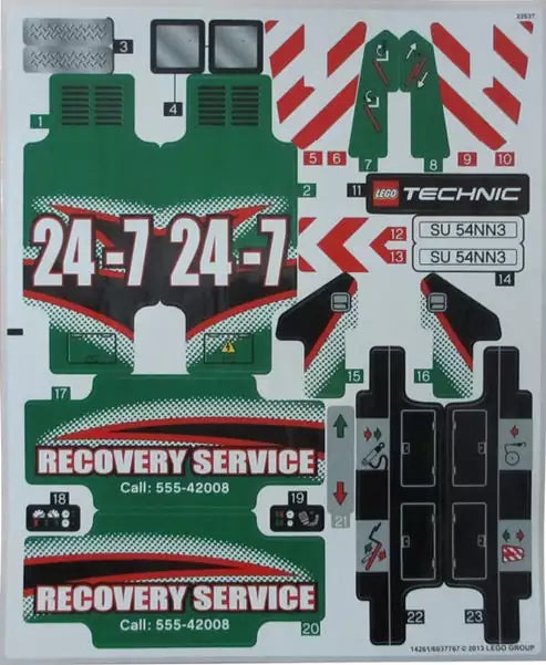 sticker lego technic 42008