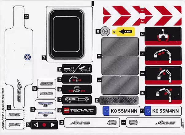 sticker lego technic 42043 Mercedes-Benz Arocs 3245