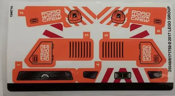 LEGO Technic STICKERBOGEN 42060stk01 Straßenbau-Fahrzeuge