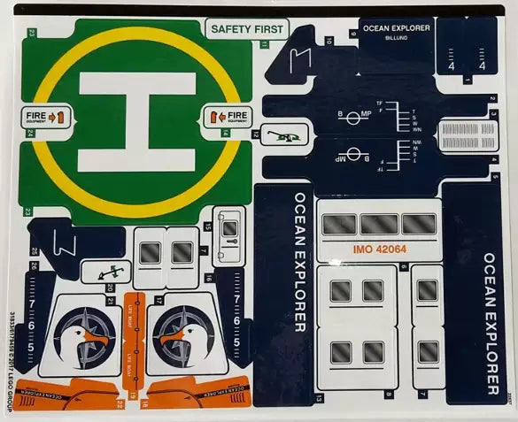 LEGO Technic STICKERBOGEN 42064stk01 Forschungsschiff
