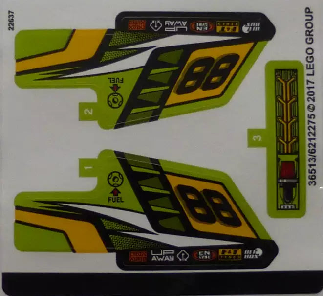 LEGO Technic STICKERBOGEN 42072stk01 ZACK!