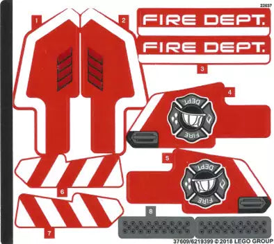 LEGO Technic STICKERBOGEN 42075stk01 First Responder
