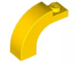 LEGO Schrägsteine 6005 Bogenstein 1x3x2 mit Noppe, gelb