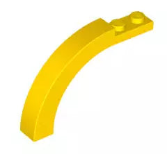 LEGO Schrägsteine 6060 Bogenstein 1x6x3 1/3 mit Noppen, gelb