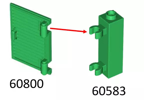LEGO Türen und Fenster 60800 Fensterladen 1x2x3, grün