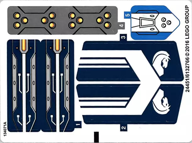 LEGO Nexo Knights STICKERBOGEN 70312 Lances Robo-Pferd