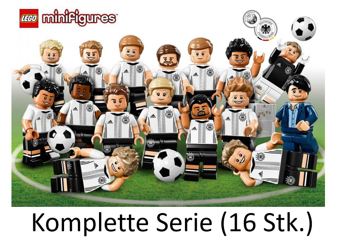 Verpackung: LEGO DFB "Die Mannschaft" Minifiguren 71014 Alle 16 Minifiguren