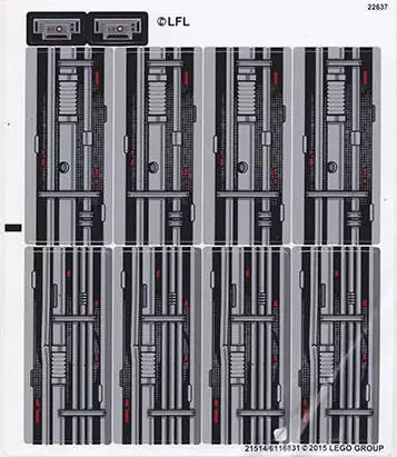 LEGO Star Wars STICKERBOGEN 75093 Death Star Final Duel