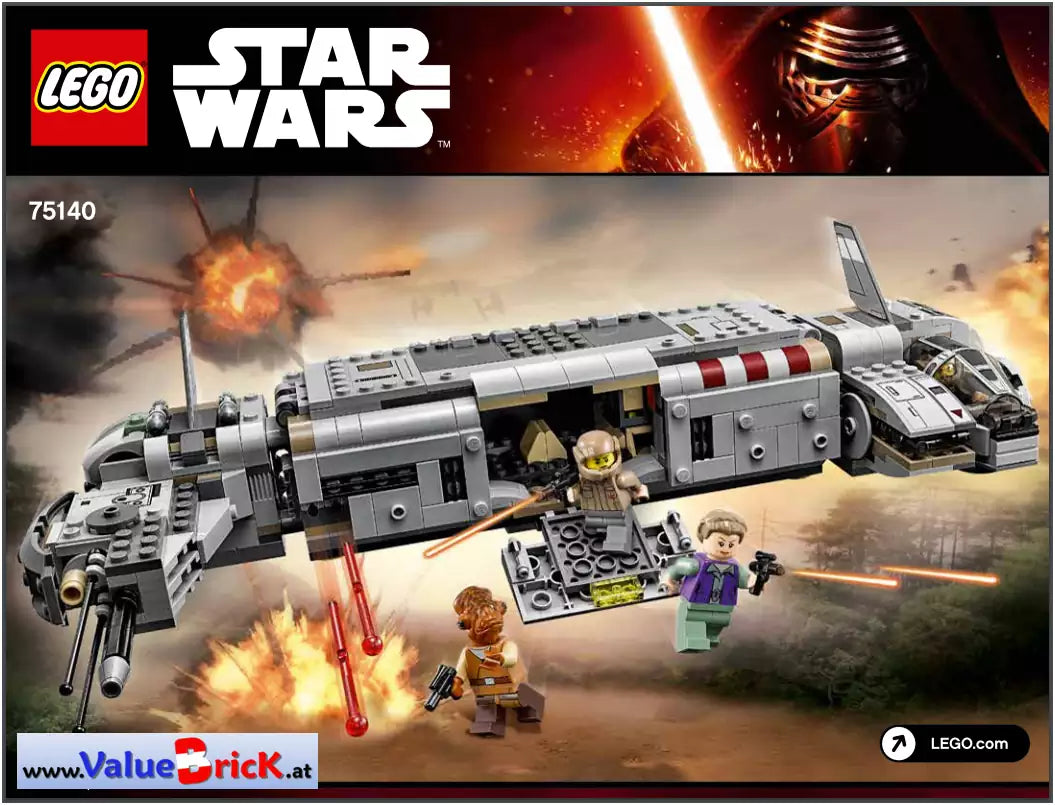 LEGO Star Wars BAUANLEITUNG 75140 Resistance Troop Transporter