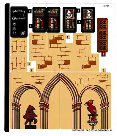 LEGO Harry Potter STICKERBOGEN Nr.1 75948 Hogwarts Uhrenturm