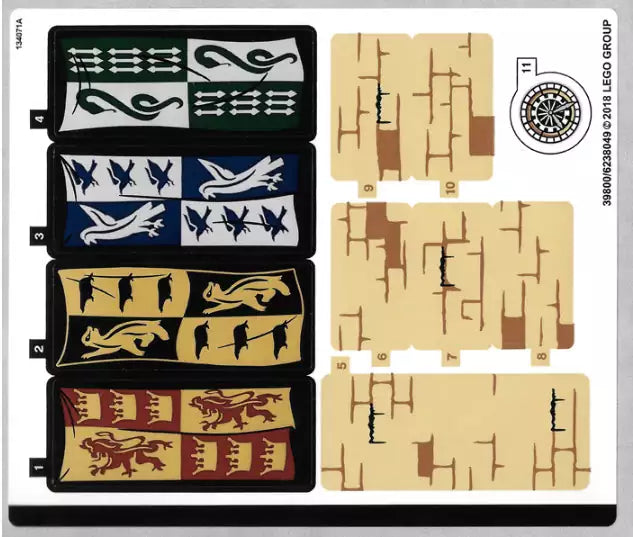 LEGO Harry Potter STICKERBOGEN Nr.1 75954 Die große Halle von Hogwarts