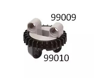 LEGO Technic 99010 Drehkranz Oberteil 28 Zähne (2 Pinlöcher), schwarz