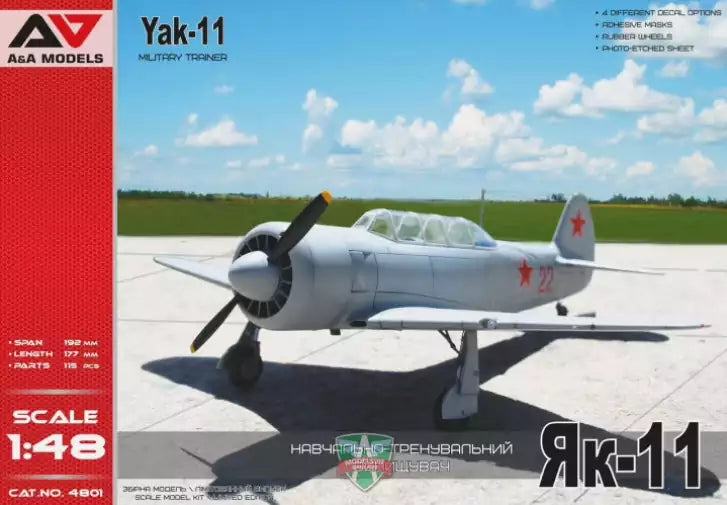 Verpackung: A&A Models 4801 Yakovlev Yak-11 Military Trainer, 1:48