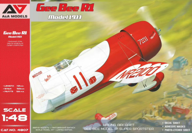 Verpackung: A&A Models 4807 Gee Bee R1 Model 1933, 1:48