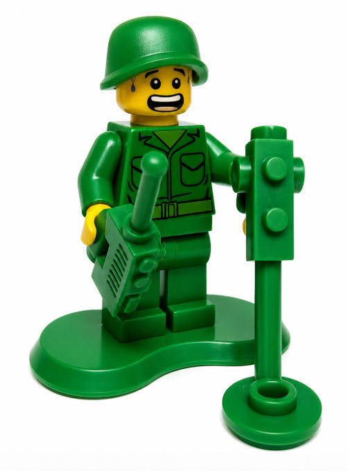 LEGO Militär MIL103-04 Soldat, verängstigt mit Mienesuchgerät