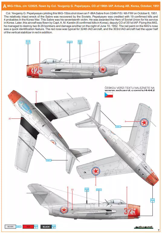 Eduard 4442 MiG-15bis -Dual Combo- Super 44, 1:144