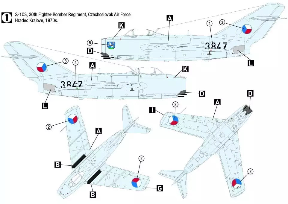 Varianten: Hobby 2000 48007 MiG-15bis / S-103, 1:48