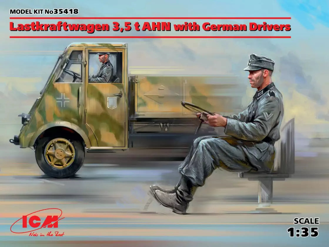 Inhalt: ICM 35418 Lastkraftwagen 3,5t AHN w.German Drivers, Limited, 1:35