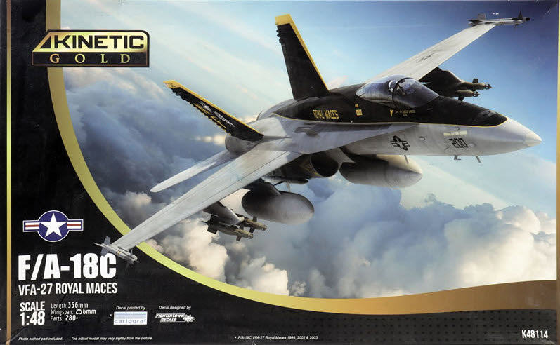 Verpackung: Kinetic K48114 F/A-18C VFA-27 Royal Maces, 1:48