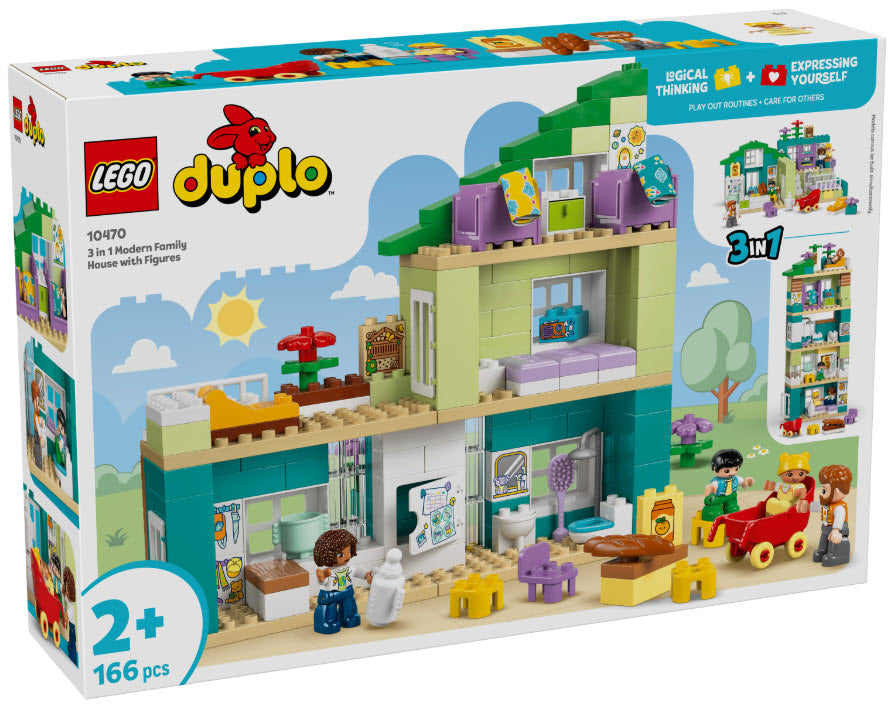 Verpackung: LEGO DUPLO 10470 Modernes Familienhaus mit Figuren – 3-in-1-Set
