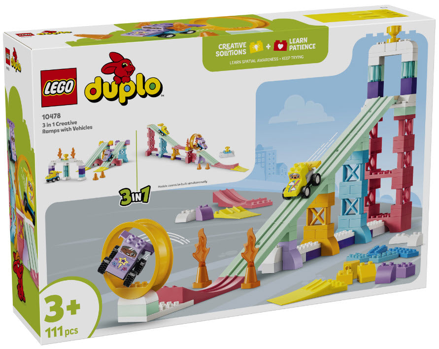 Verpackung: LEGO DUPLO 10478 Kreative Sprungschanzen mit kleinen Flitzern 3-in-1-Set