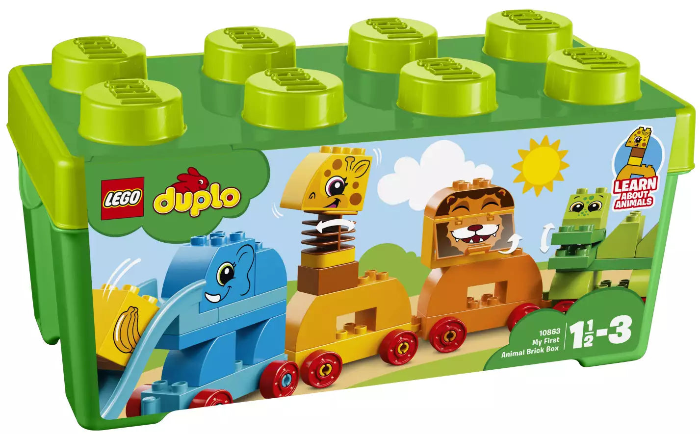 Verpackung: LEGO DUPLO 10863 Meine erste Steinebox mit Ziehtieren