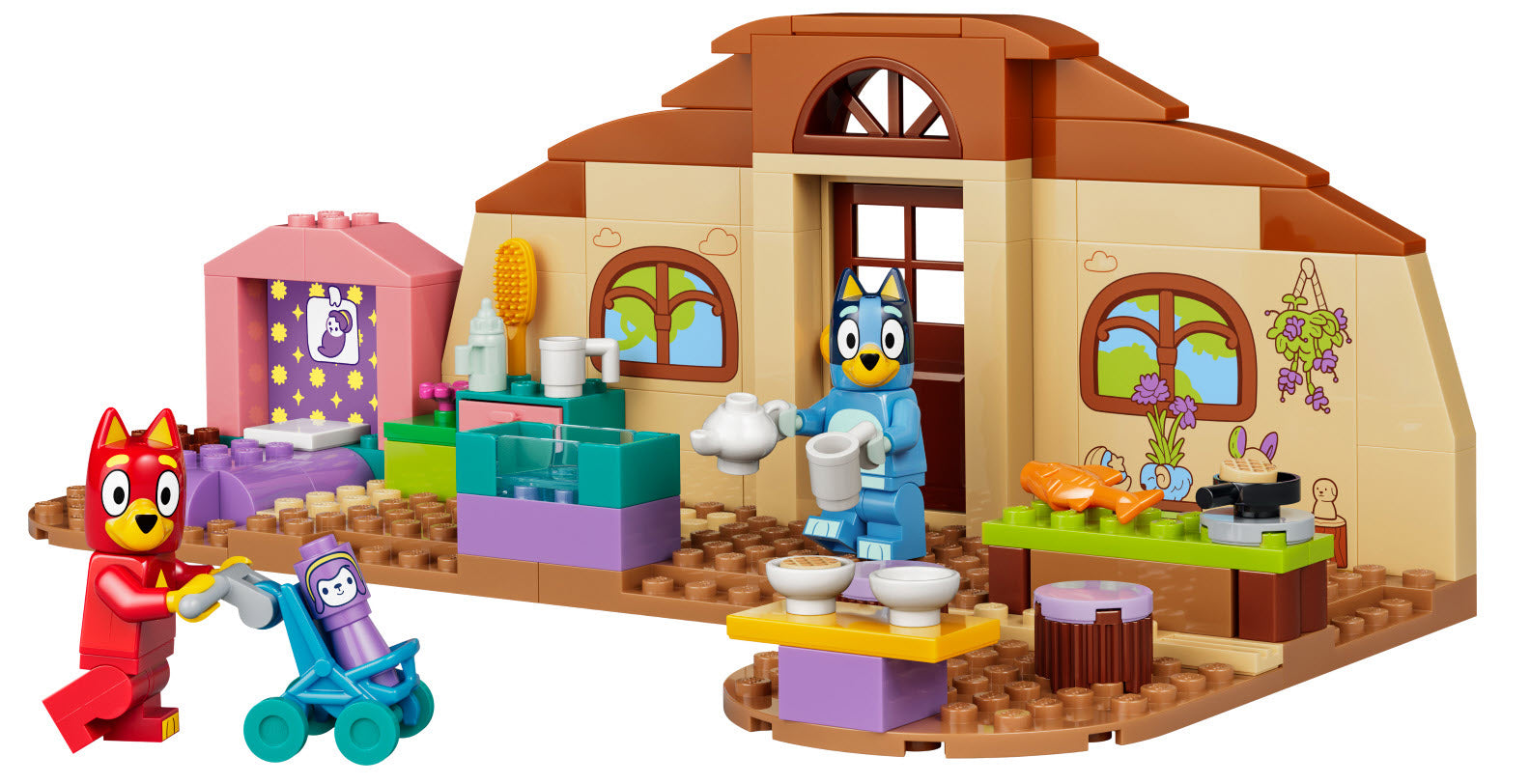 Inhalt: LEGO Bluey 11221 Schule mit Rusty und Bluey