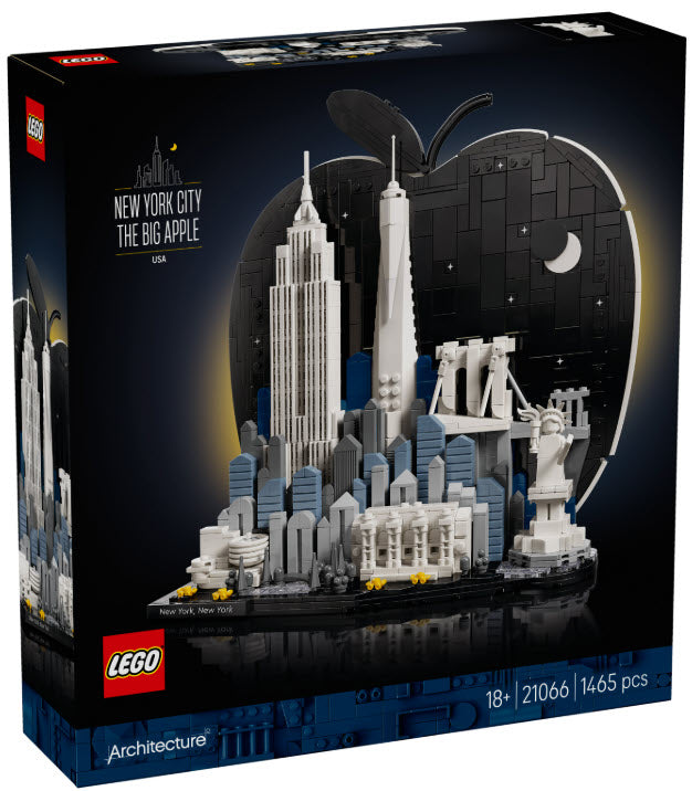 Verpackung: Feiere New York City und seine legendären Wahrzeichen mit LEGO® Architecture New York City – The Big Apple (21066) – einer spektakulären Wohnzimmerdeko. Das Bauset für Erwachsene ist ein atemberaubendes Geschenk für Architekturbegeisterte und
