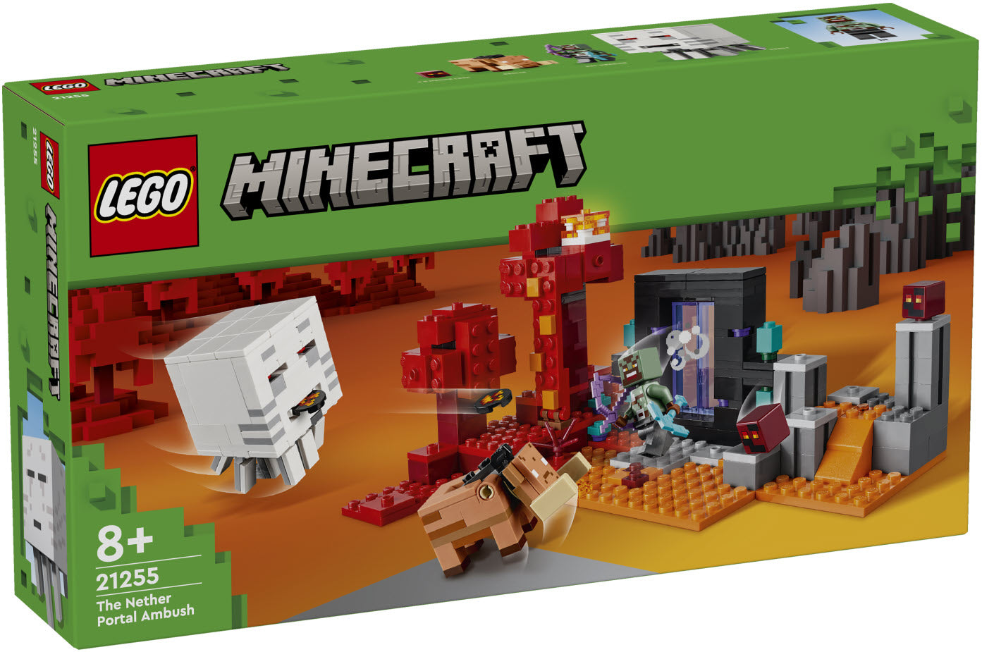 Verpackung: LEGO Minecraft 21255 Hinterhalt am Netherportal