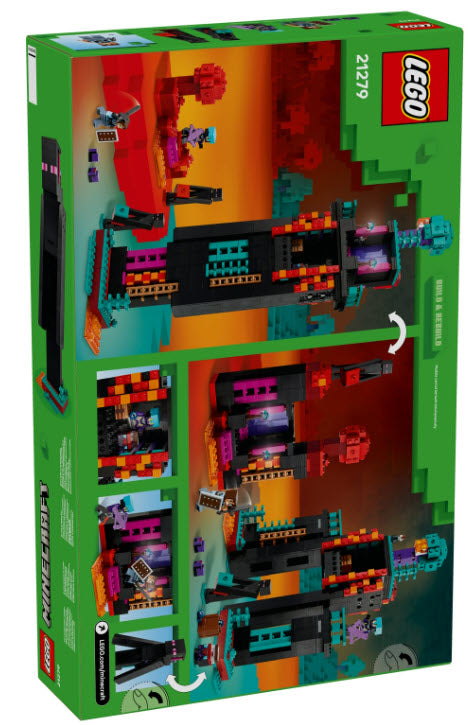 Box Rückseite: LEGO Minecraft 21279 Der Enderman-Turm