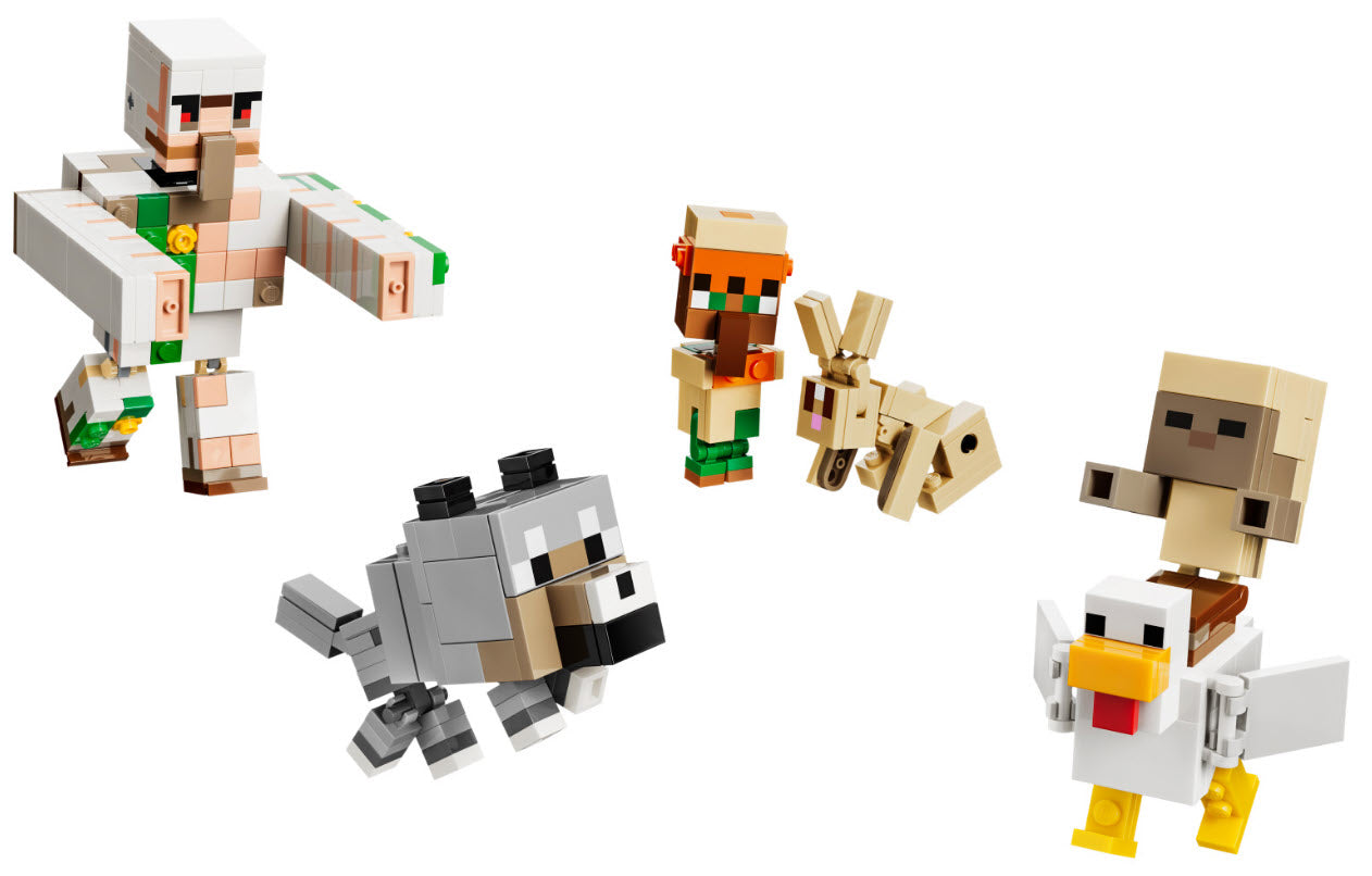 Inhalt: LEGO Minecraft 21592 Angriff des Hühnerreiters in der Wüste