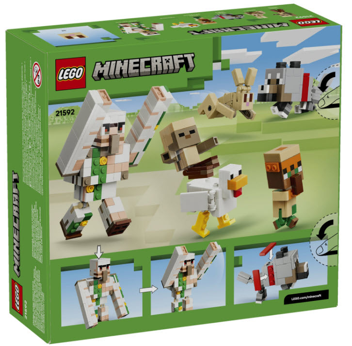 Box Rückseite: LEGO Minecraft 21592 Angriff des Hühnerreiters in der Wüste