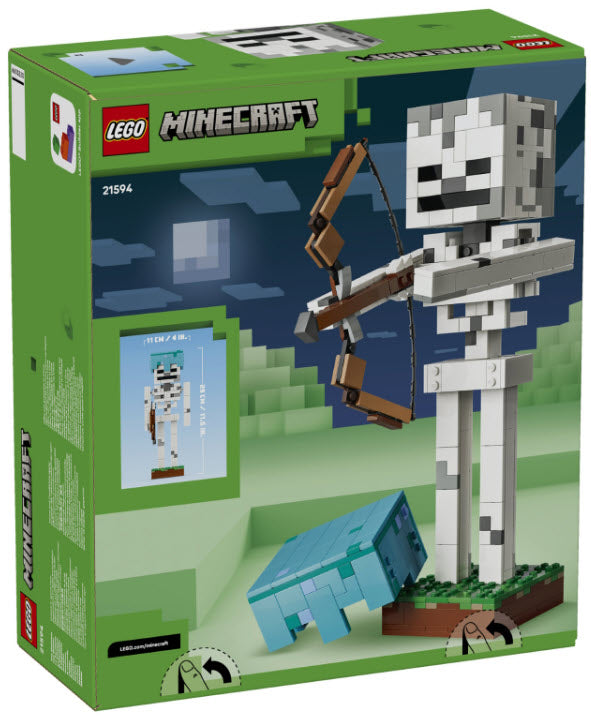 Box Rückseite: LEGO Minecraft 21594 Das Skelett