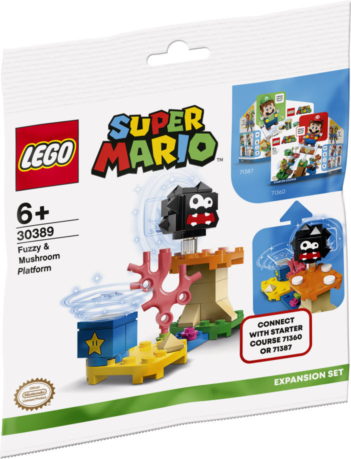 Verpackung: LEGO Super Mario 30389 Fuzzy & Pilz-Plattform – Erweiterungsset