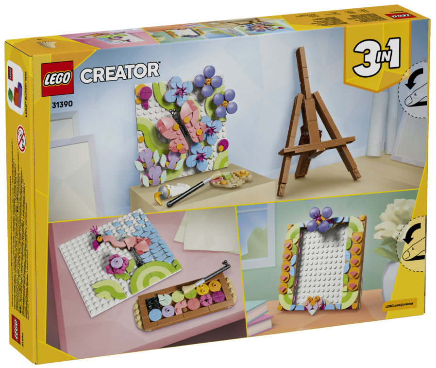 Box Rückseite: LEGO Creator 31390 Deko-Blumengemälde