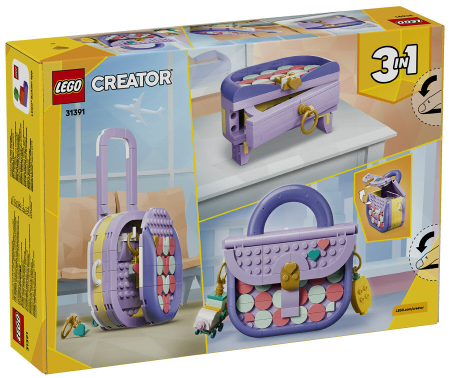 Box Rückseite: LEGO Creator 31391 Modische Tasche mit Staufach