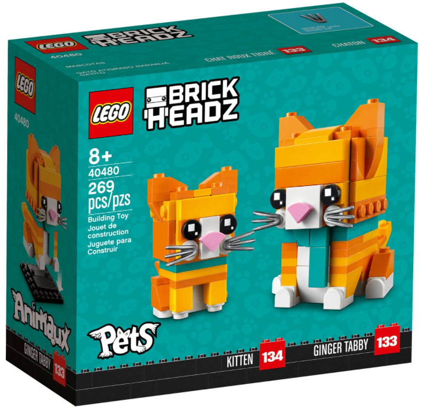 Verpackung: LEGO BrickHeadz 40480 Rot getigerte Katze