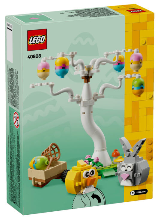 Box Rückseite: LEGO Seasonal 40808 Osterhase und Ostereiersuche