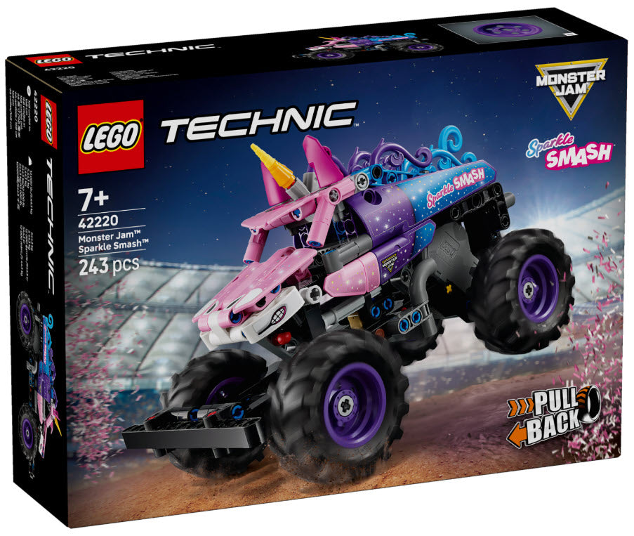 Verpackung: LEGO Technic 42220 Monster Jam Sparkle Smash mit Rückziehmotor