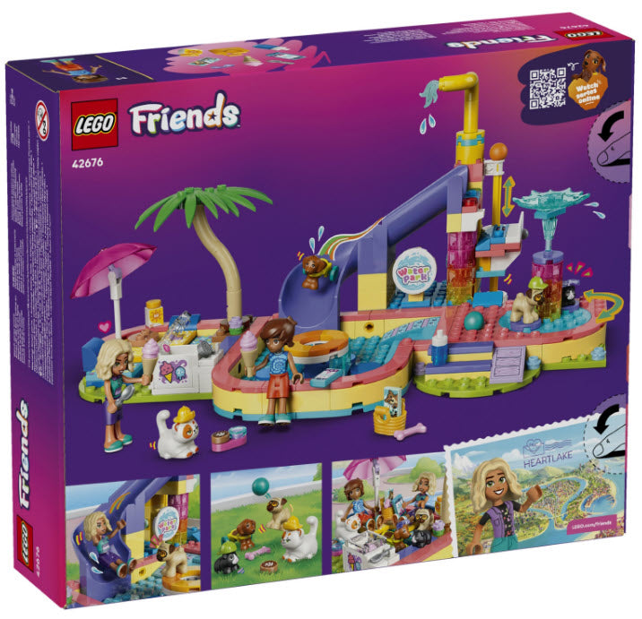 Box Rückseite: LEGO Friends 42676 Lustiger Tag im Wasserpark