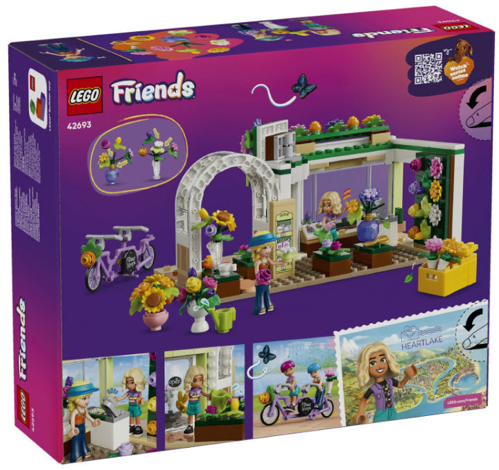 Box Rückseite: LEGO Friends 42693 Kreativer Blumenladen