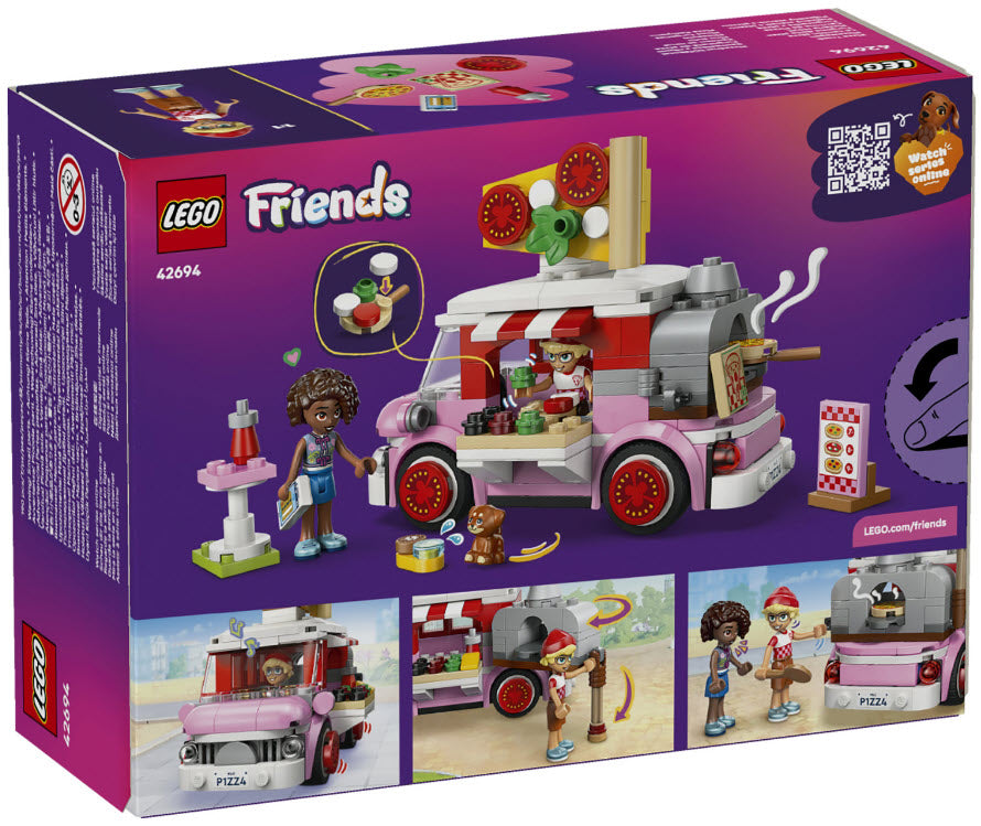 Box Rückseite: LEGO Friends 42694 Pizzawagen