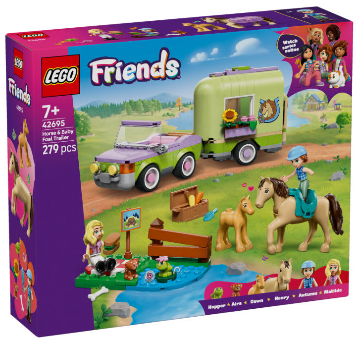 Verpackung: LEGO Friends 42695 Pferd und Fohlen mit Pferdeanhänger