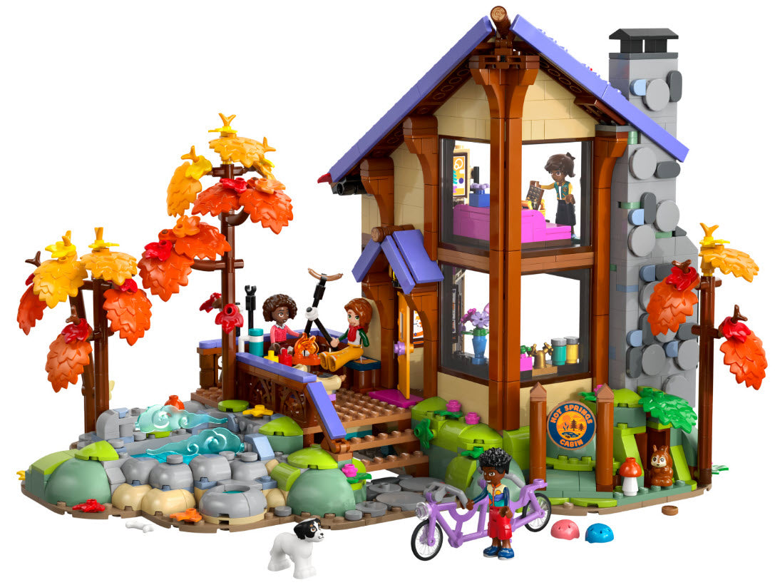 Inhalt: LEGO Friends 42705 Gemütliche Hütte im Herbstwald