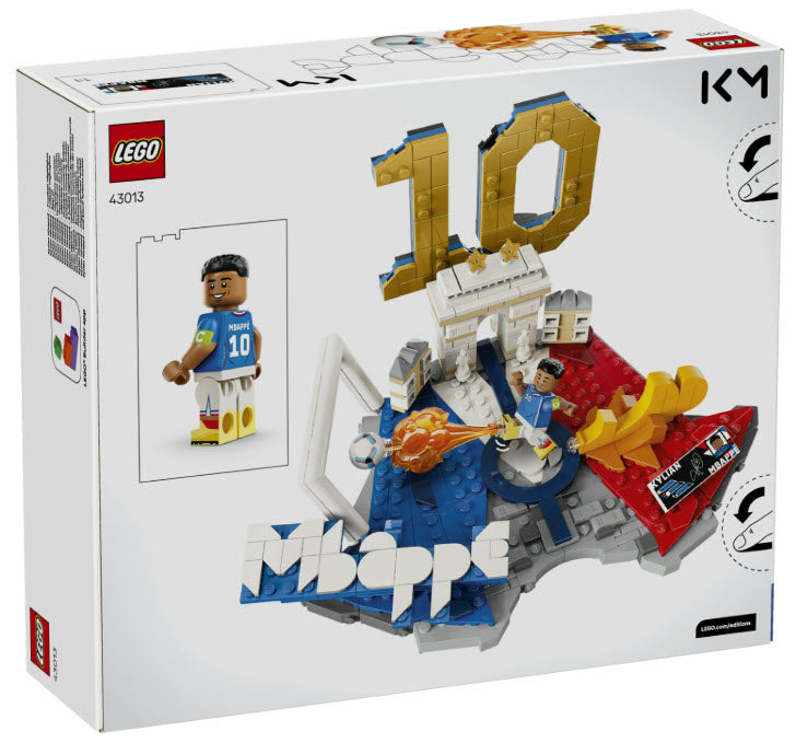 Box Rückseite: LEGO Editions 43013 Kylian Mbappé – Fußball-Highlights